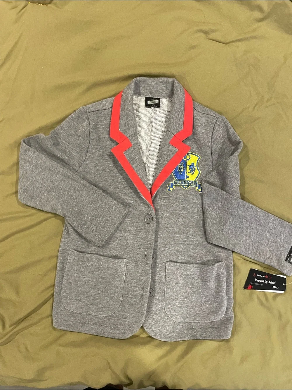 Grey Kids Blazer with Red Trim